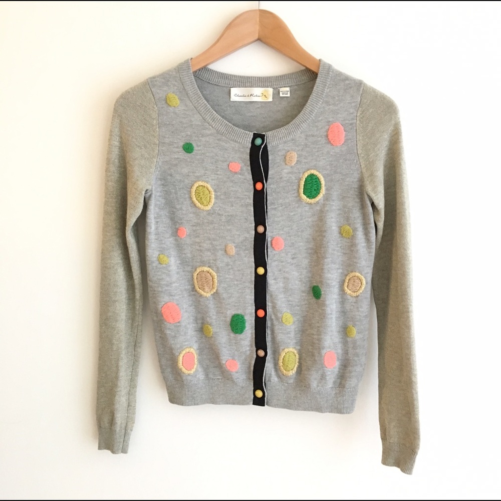 Charlie & Robin Metallic Button Cardigan